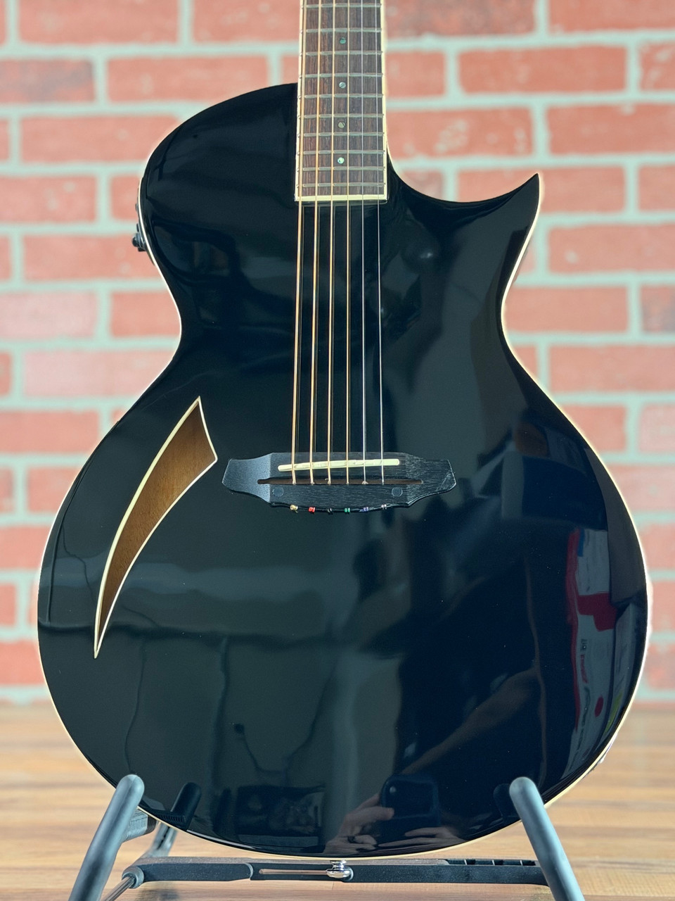 Shop ESP LTD TL-6 Thinline Acoustic-Electric Guitar - Black | No