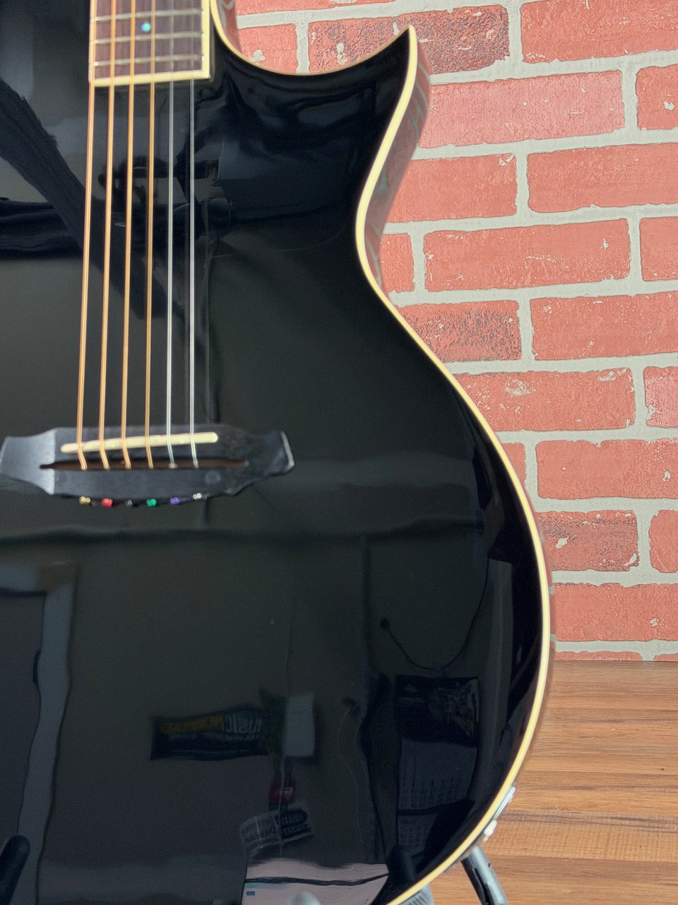 Shop ESP LTD TL-6 Thinline Acoustic-Electric Guitar - Black | No