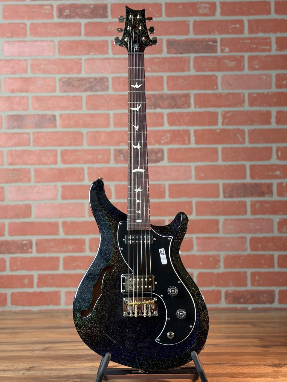 Shop PRS S2 Vela Semi-Hollow Electric Guitar - Black Rainbow
