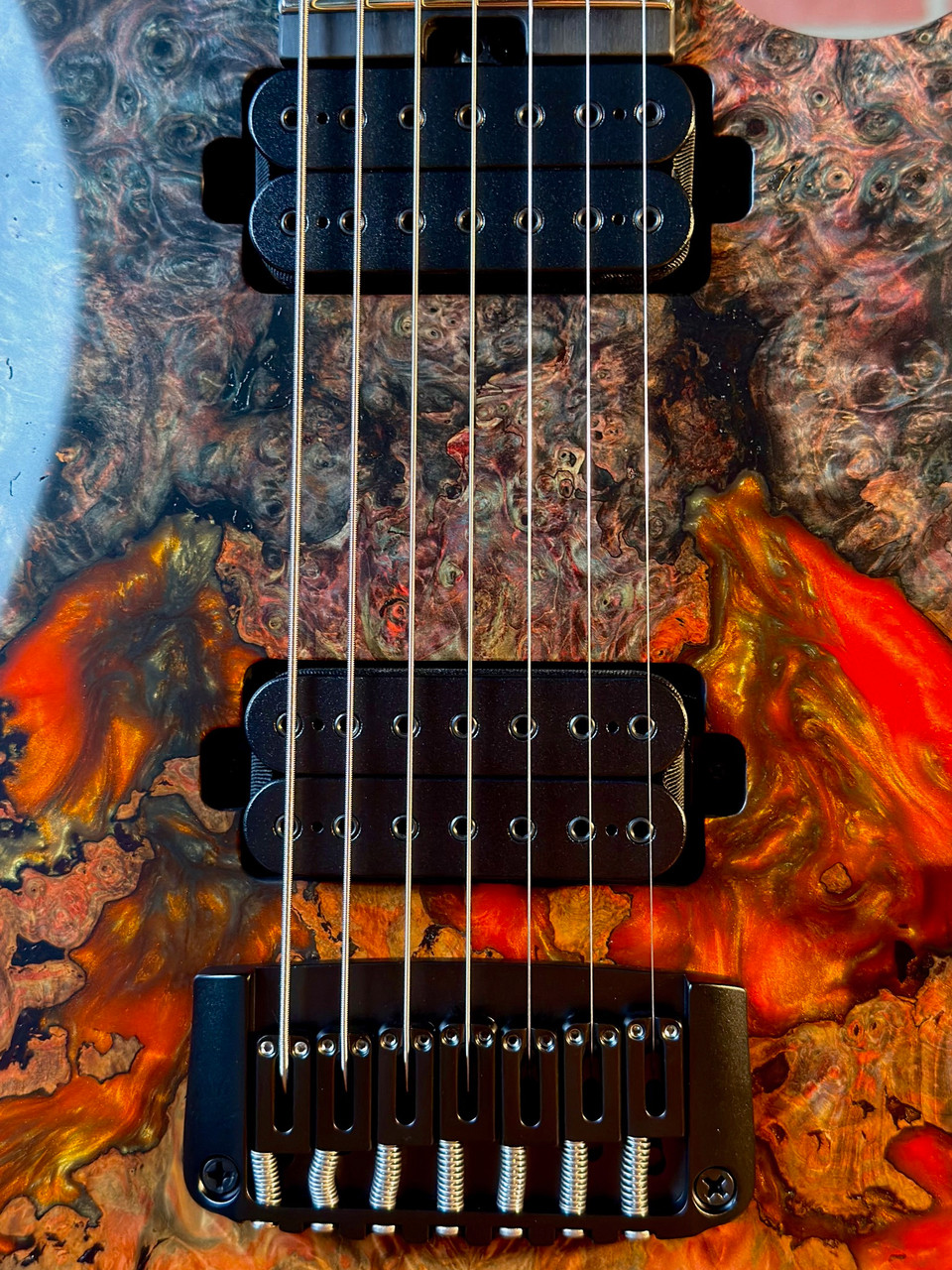 Shop Schecter USA Custom Shop Sunset Extreme 7 - Natural Satin