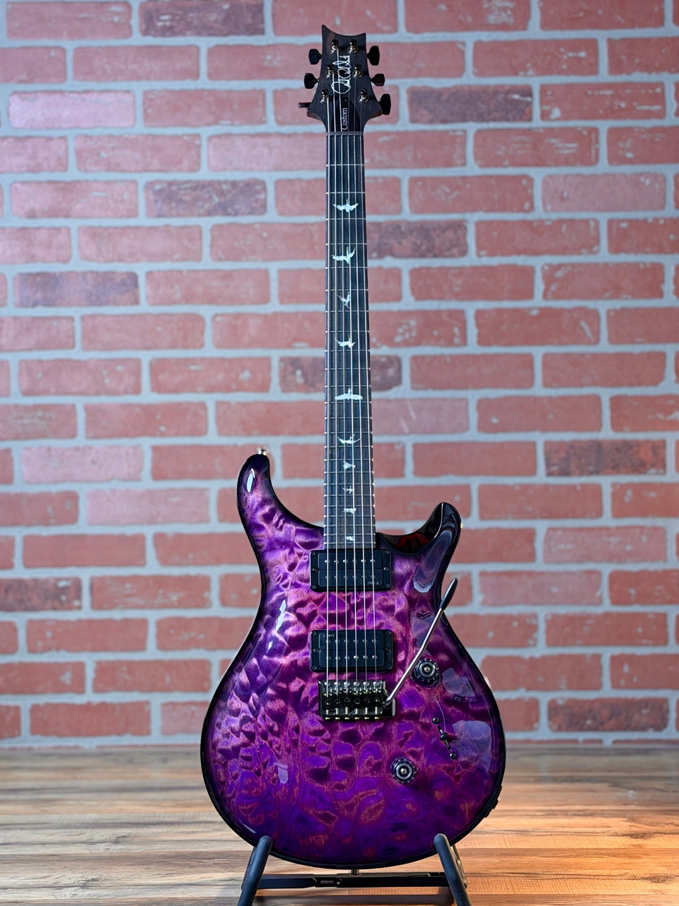 PRS CUSTOM24 10Topキルト ローズウッドネック Shop PRS Custom 24 Quilt 10-Top Brazilian Rosewood - Purple Mist