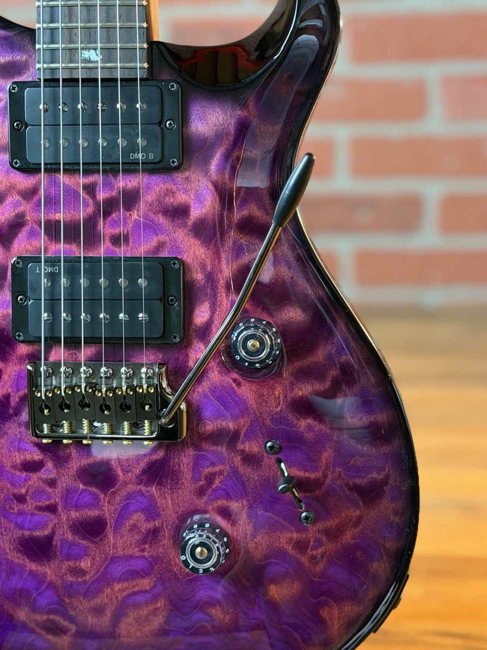 PRS CUSTOM24 10Topキルト ローズウッドネック Shop PRS Custom 24 Quilt 10-Top Brazilian Rosewood - Purple Mist