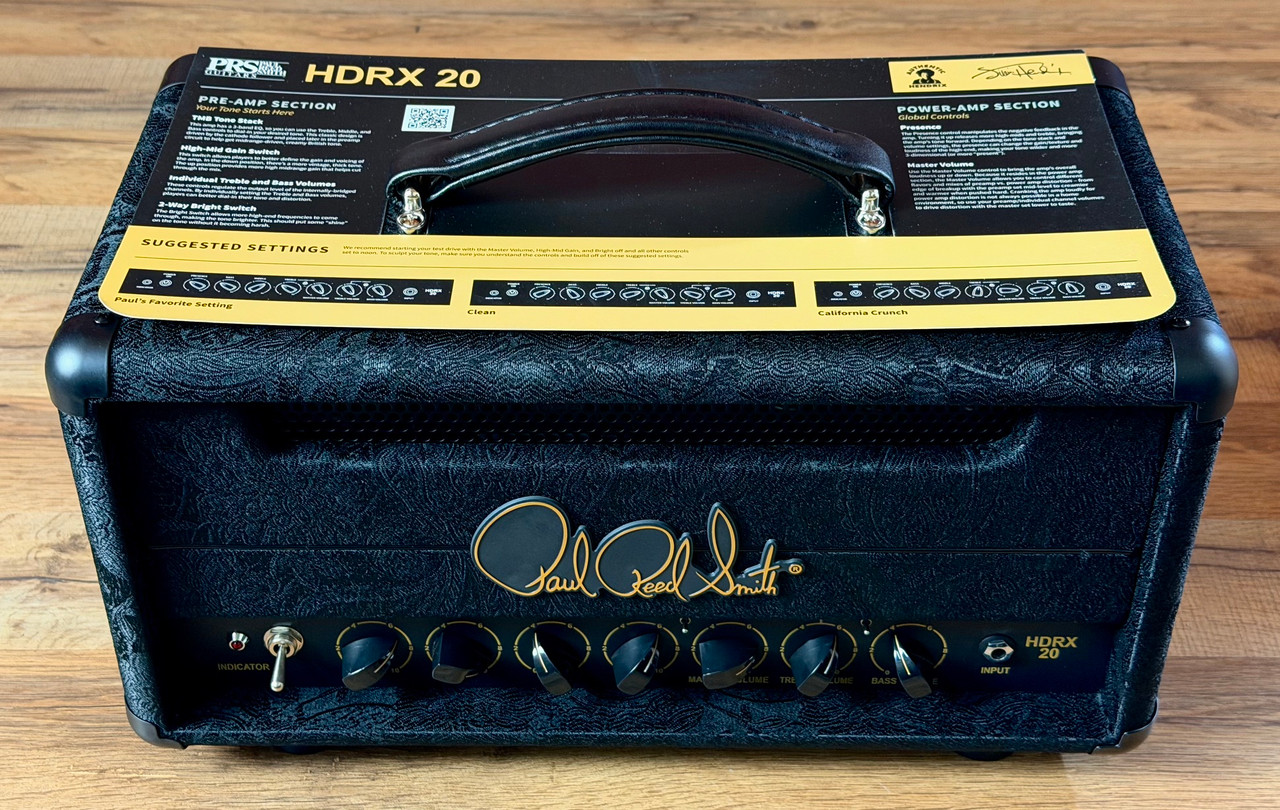 PRS HDRX 20W Tube Guitar Amp Head - Black Paisley | No Limit