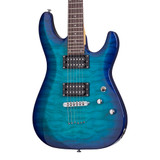 Schecter C-6 Plus Electric Guitar - Ocean Blue Burst