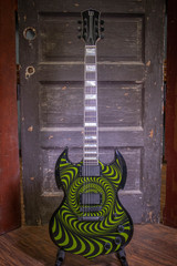 Wylde Audio Barbarian Green Psychic Bullseye Electric Guitar