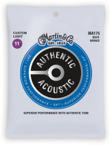 Martin MA175 SP 80/20 Bronze Authentic Acoustic Guitar Strings Custom Light 11-52 3-Pack