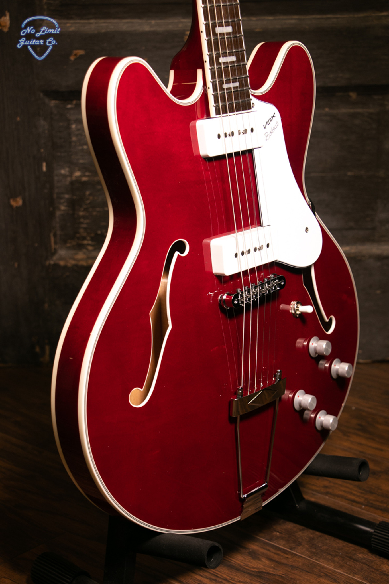 Vox Bobcat V90 Cherry Red Semi-Hollow Electric Guitar at No Limit 