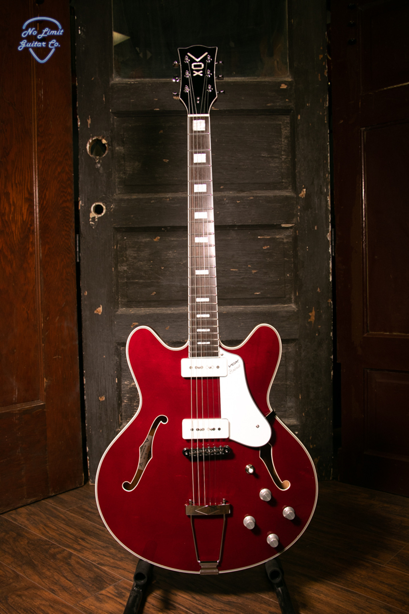 Vox Bobcat V90 Cherry Red Semi-Hollow Electric Guitar at No Limit