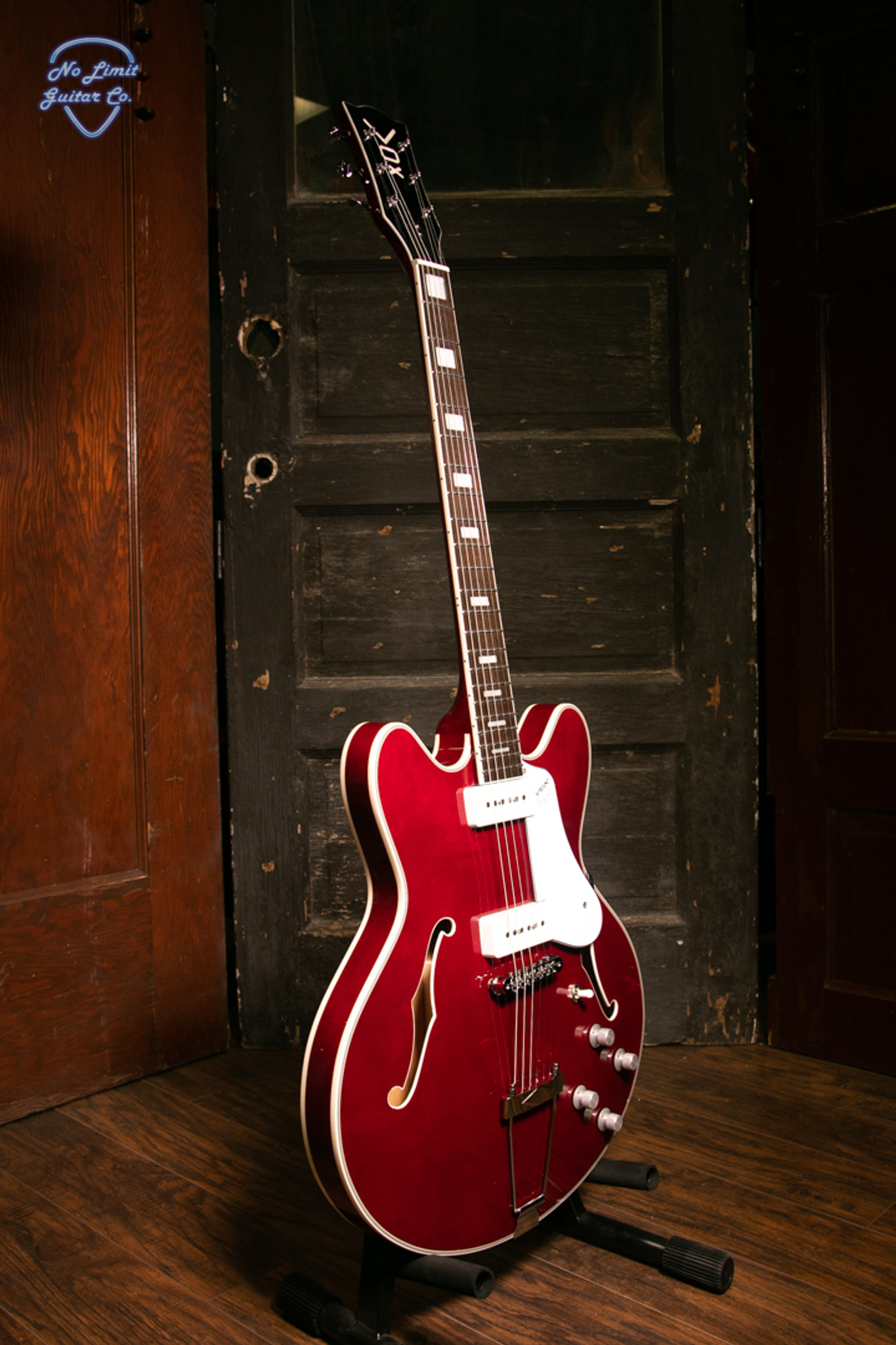 Vox Bobcat V90 Cherry Red Semi-Hollow Electric Guitar at No Limit