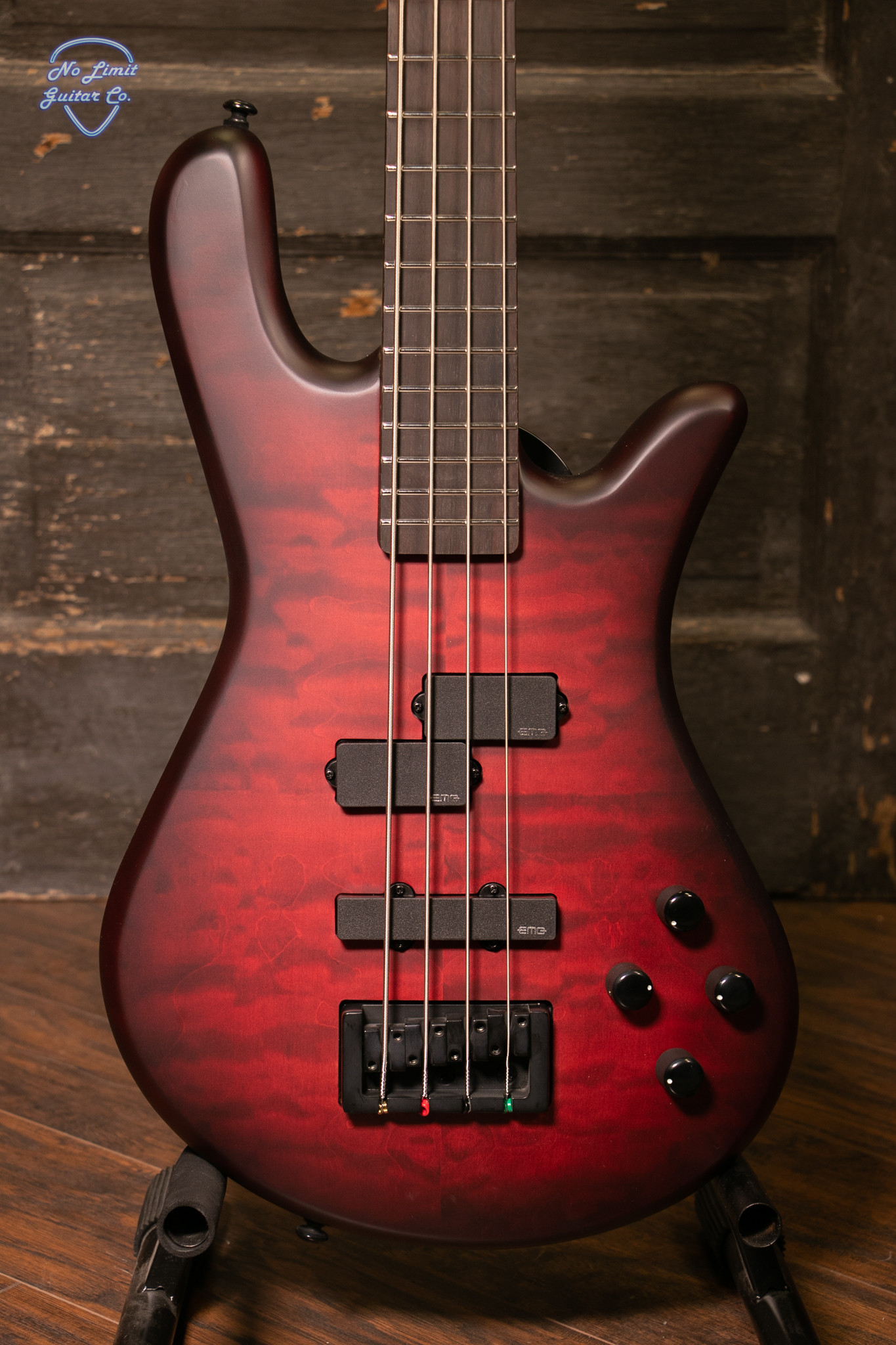 Spector NS Pulse II 4-String Bass Guitar - Black Cherry Matte at