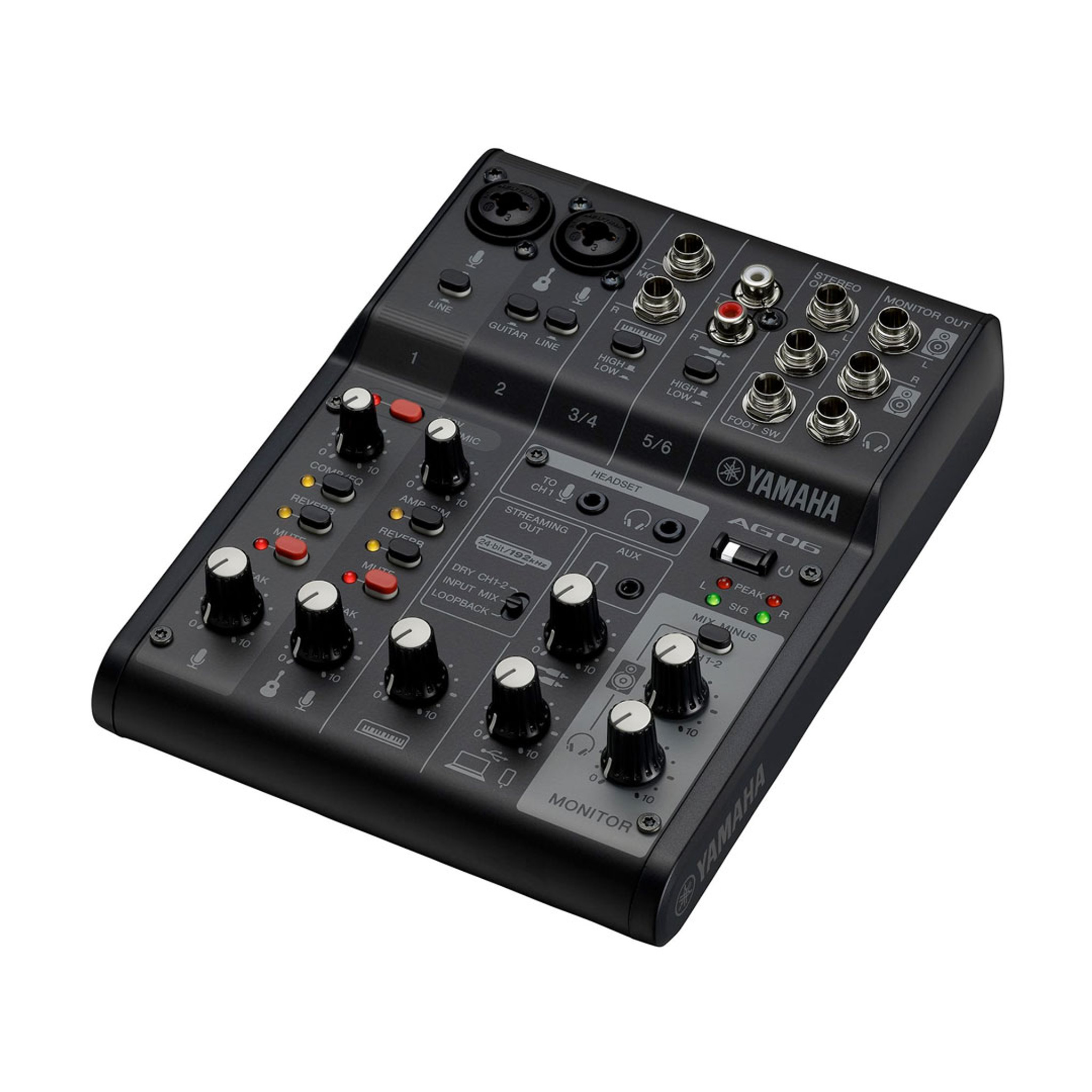 Yamaha AG06MK2 6-Channel Live Streaming Loopback Audio USB Mixer