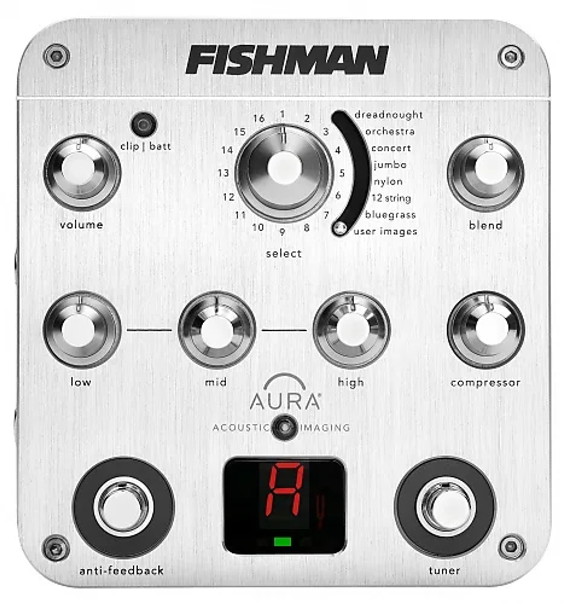 Fishman Aura Spectrum DI Acoustic Imaging Pedal at No Limit Guitar Co.