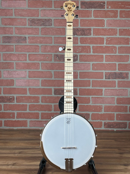 Most recommended Deering Goodtime openback banjo since 1996. Lightweight American-made with violin-grade maple rim. Perfect for beginners. No Limit Guitar Co, Idaho Falls.
