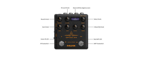 Professional NuX Optima Air acoustic guitar simulator with 15 IR files, custom profile capture, and preamp. Transform any guitar. No Limit Guitar Co, Idaho Falls. Professional NuX Optima Air acoustic guitar simulator with 15 IR files, custom profile capture, and preamp. Transform any guitar. No Limit Guitar Co, Idaho Falls.