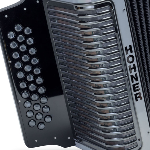 Hohner Corona C-II Diatonic Accordion GCF - Silver Rainbow w/Bag