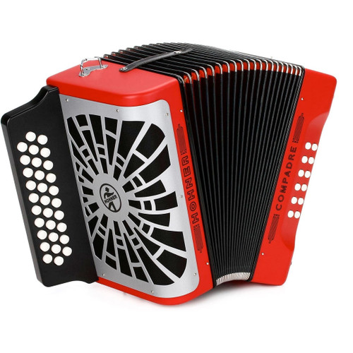 Hohner Compadre Accordion GCF Black w/Silver Grill at No Limit