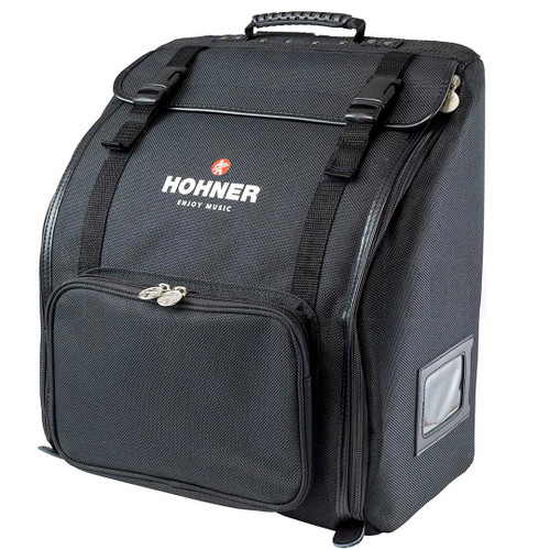 Hohner Compadre Accordion FBbEb Red w/Silver Grill