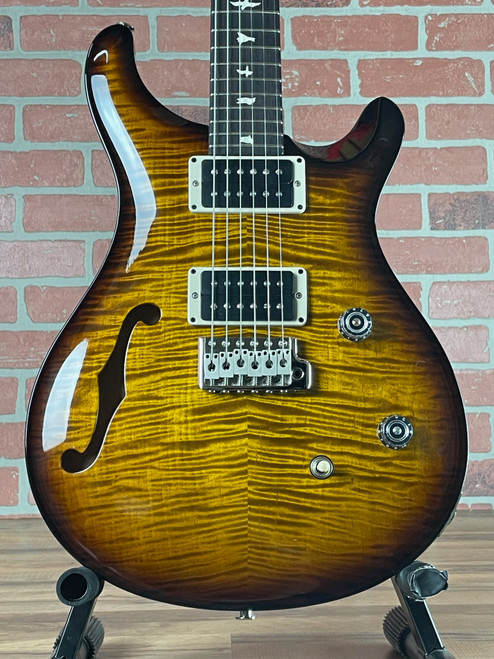PRS CE 24 Semi-Hollow Body Black Amber Electric Guitar
