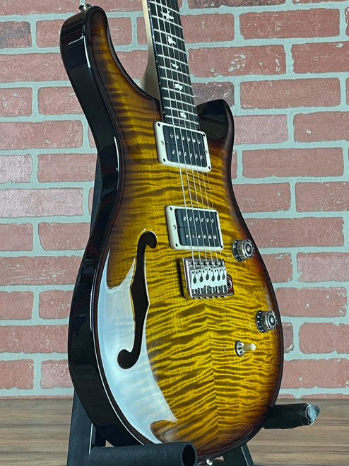 PRS CE 24 Semi-Hollow Body Black Amber Electric Guitar