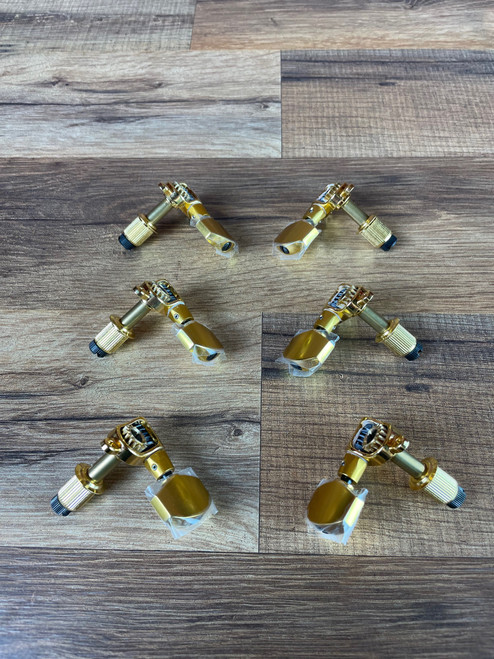 PRS Phase III Gold Locking Tuners w/ Worm Collar (set of six) PRS Phase III Gold Locking Tuners w/ Worm Collar (set of six)