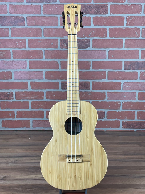 Eco-friendly Kala Bamboo tenor ukulele with solid bamboo construction, enhanced range, and sustainable materials. Environmental choice. No Limit Guitar Co, Idaho Falls.