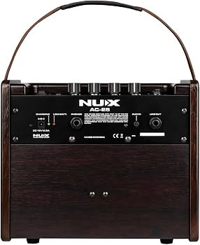 NuX AC-25 Portable 6.5-inch 25-watt Battery Operated Acoustic Guitar Amplifier
