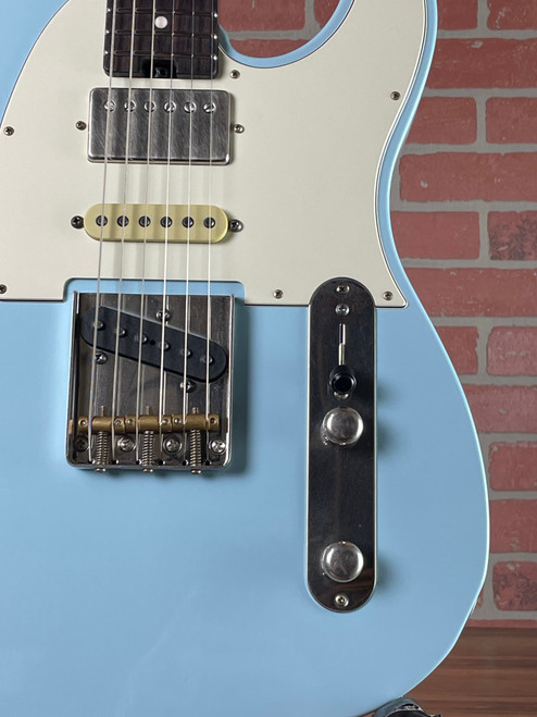 Schecter USA Custom PT Wembley Studio Electric Guitar - Sonic Blue Aged Nitro Schecter USA Custom PT Wembley Studio Electric Guitar - Sonic Blue Aged Nitro