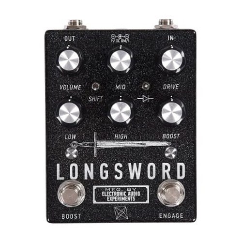 Electronic Audio Experiments Longsword Distortion Pedal - Black Sparkle