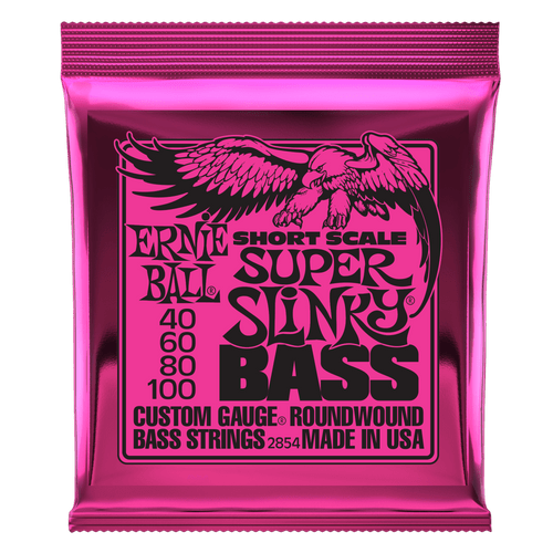 Ernie Ball Short Scale Super Slinky Nickel Wound Bass Guitar Strings - .040 - .100