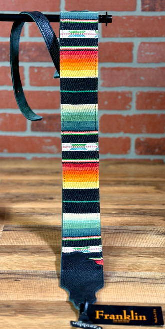 Franklin Strap Saddle Blanket Guitar Strap | Black with Traditional Pattern - 3"