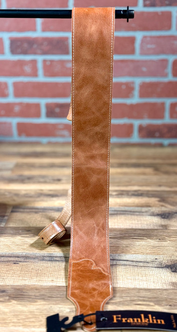 Franklin Strap Jackson Hole Aged Leather Guitar Strap | Cognac - 3"