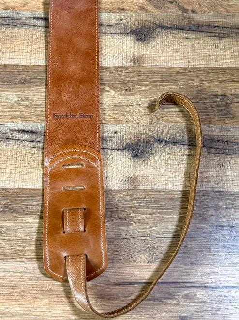 Franklin Strap Jackson Hole Aged Leather Guitar Strap | Cognac - 3"