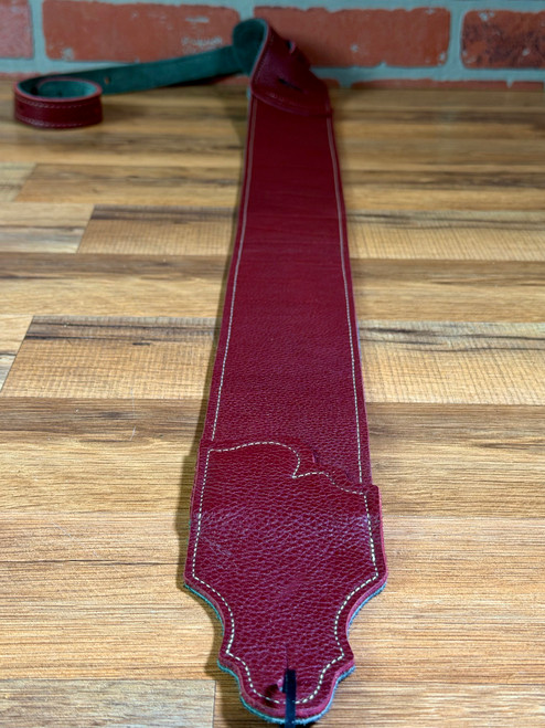 Franklin Original Natural Glove Leather Guitar Strap | Oxblood - 3"
