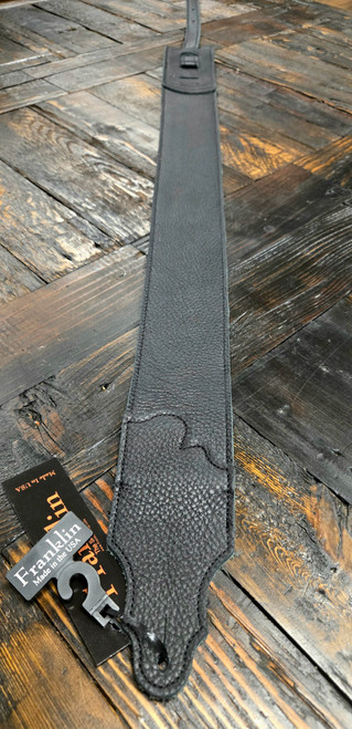 Franklin Strap 3" Original Black Leather Guitar Strap