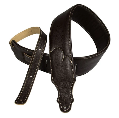 Franklin Straps 3" Padded Glove Leather Guitar Strap - Chocolate/Natural
