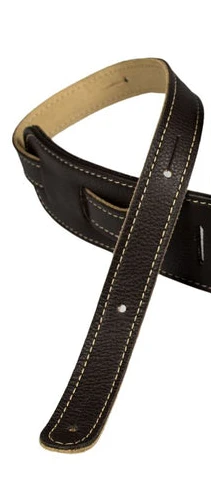 Franklin Straps 3" Padded Glove Leather Guitar Strap - Chocolate/Natural