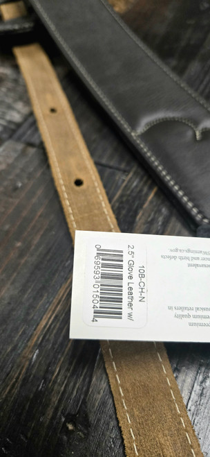 Padded Glove Leather Guitar Strap Chocolate/Natural