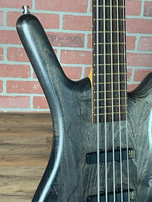 Warwick Pro Series Corvette Standard 5-string Electric Bass Guitar - Nirvana Black Transparent Satin