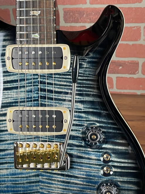 PRS 40th Anniversary Custom 24-08 Semi-hollow Electric Guitar - Faded Whale Blue Smokeburst