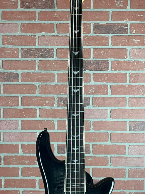 Shop Schecter Stiletto Studio-5 Bass Guitar - See-Thru Black | No
