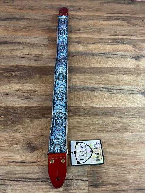 Tetherax RTF Fancy Rag Top Series - Classic Jacque Vintage Weave Leather End Strap - Baby Blue/Brown