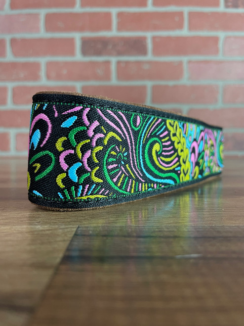 Tetherax RTF Fancy Rag Top Series - Classic Jacque Vintage Weave Leather End Strap - Groovy Neon/Black