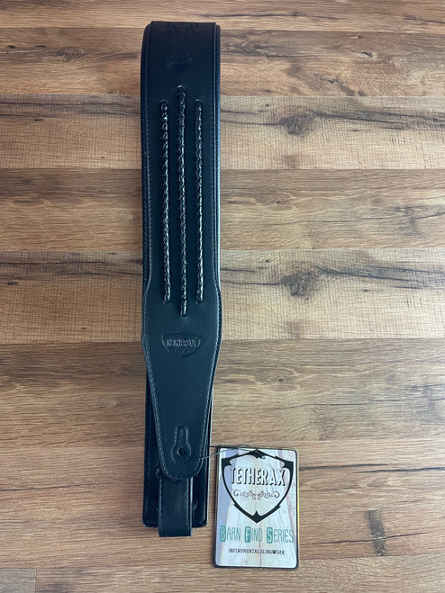 Tetherax BFB Barber Trad. Tether Thread Twined Padded SODOLEATHER Strap - Black