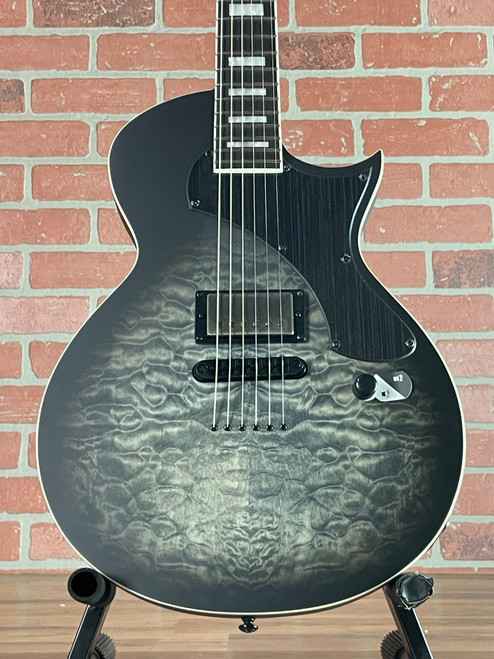 ESP LTD EC-01FT Electric Guitar - Charcoal Burst Satin Teardrop