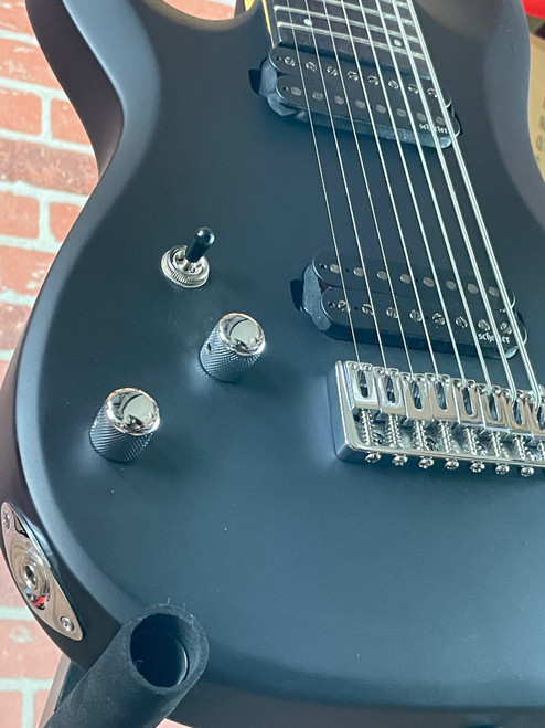 Schecter C-8 Deluxe 8-string Left Handed Electric Guitar - Satin Black Schecter C-8 Deluxe 8-string Left Handed Electric Guitar - Satin Black