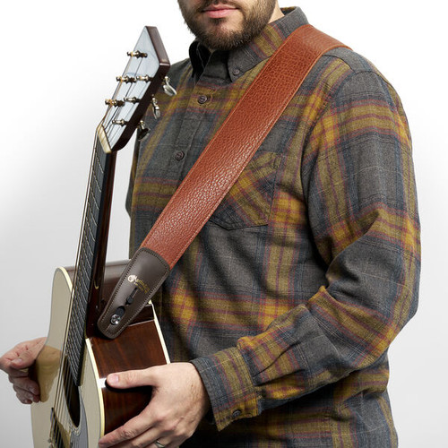 Martin Buffalo Leather Lock-it Guitar Strap - Tan