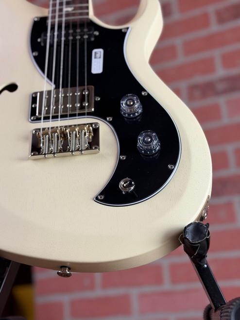 PRS S2 Vela Semi-hollowbody Satin Electric Guitar - Antique White (Satin Nitro)