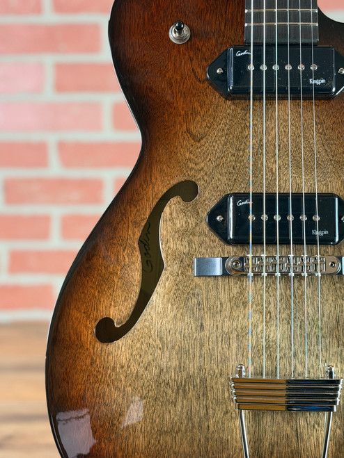 Godin 5th Avenue Thin Line P90 Hollow Electric Guitar - Vintage Burst