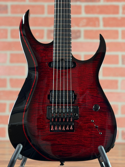 Schecter USA Custom Shop Sunset Extreme FR HS Electric Guitar - Burgundy Noir Eclipse