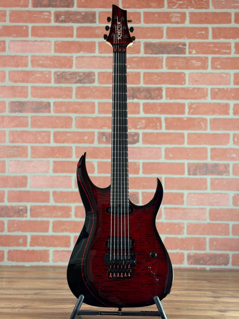 Schecter USA Custom Shop Sunset Extreme FR HS Electric Guitar - Burgundy Noir Eclipse